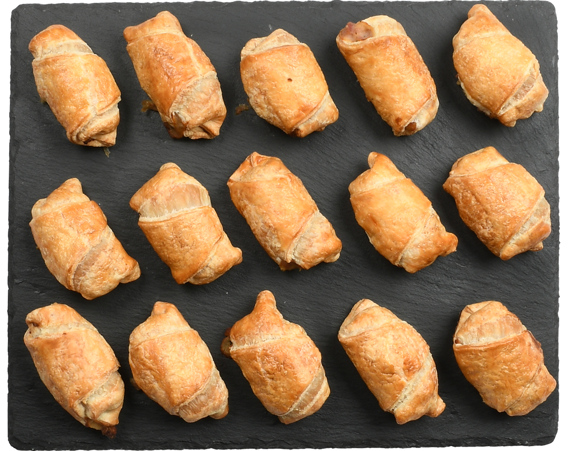 Petits croissants au jambon 